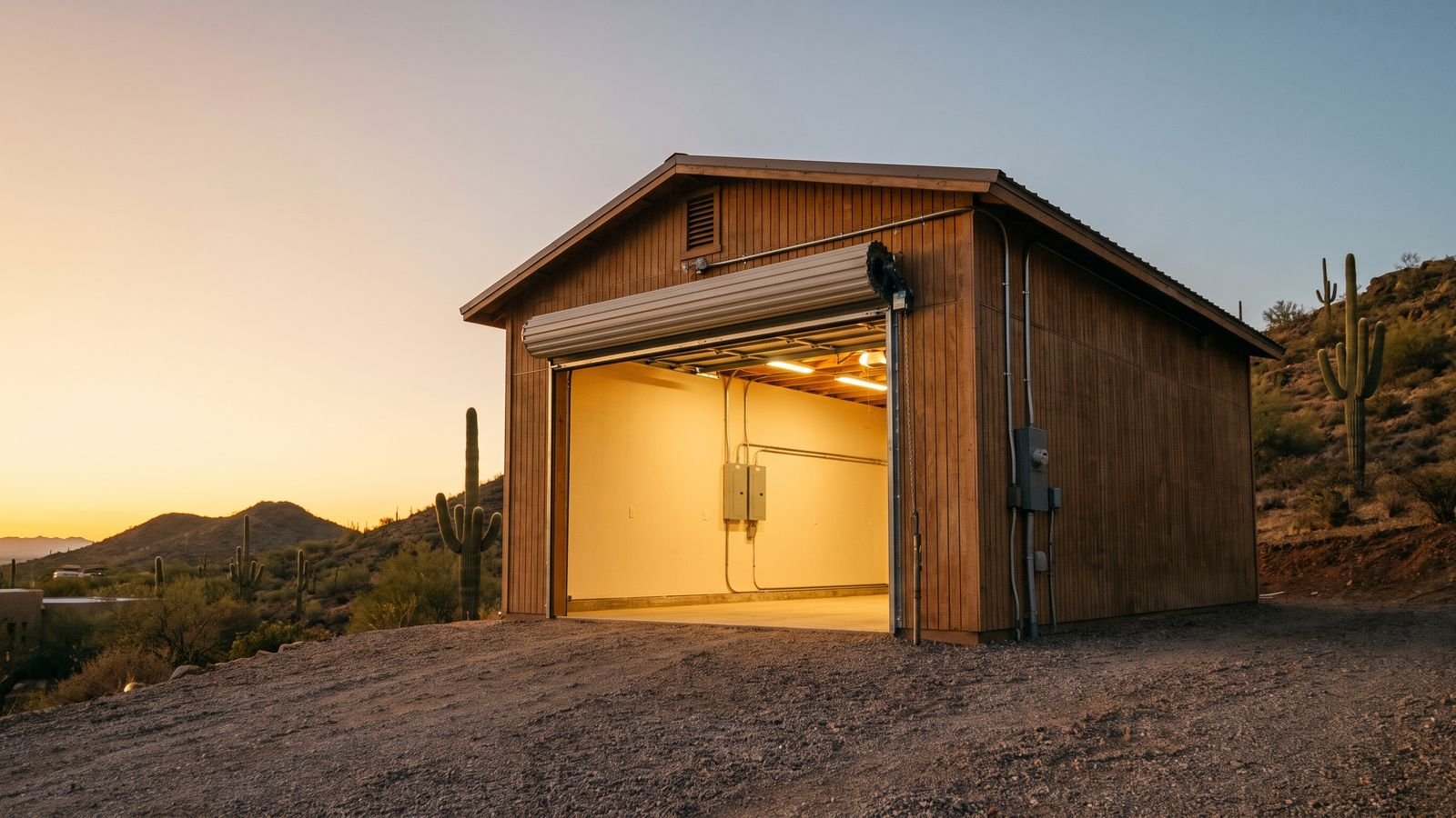 Detached shop with dedicated electrical service